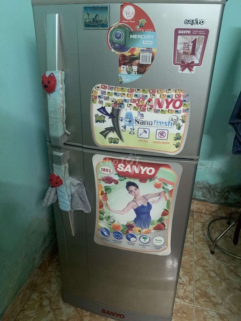 Tủ lạnh sanyo 180l model Sr-S185pn