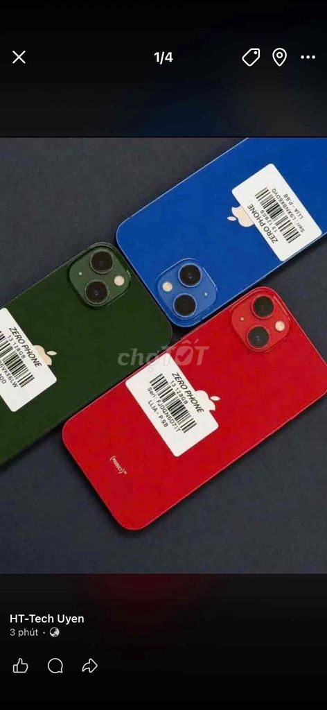 Apple iPhone 13 128GB Đỏ Đã dùng. Mua bán Điện thoại tại Thành phố Biên Hòa Đồng Nai được đăng bởi Uyên Phạm hình 1