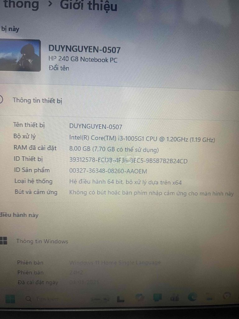 HP Máy tính xách tay Bạc. Mua bán Laptop tại Thành phố Thủ Dầu Một Bình Dương được đăng bởi Hoàng Duy  hình 1