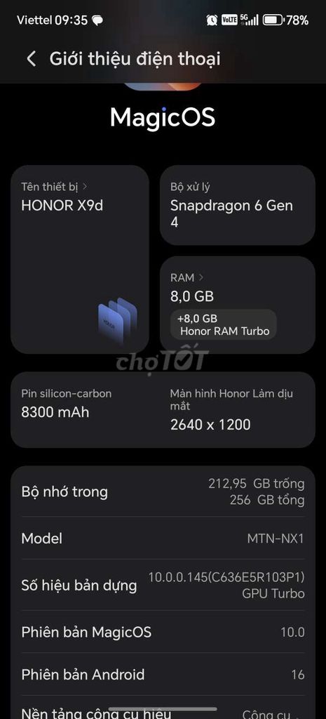 Honor X9d 256GB Đỏ. Mua bán Điện thoại tại Huyện Vũ Thư Thái Bình được đăng bởi Kiên hình 1
