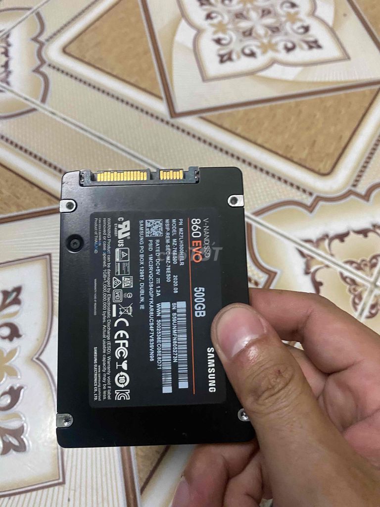 SSD Samsung 860 EVO 500G sẵn Win 10 Pro. Mua bán Linh kiện (RAM, Card...) tại Quận 4 Tp Hồ Chí Minh được đăng bởi Trần Phú hình 1
