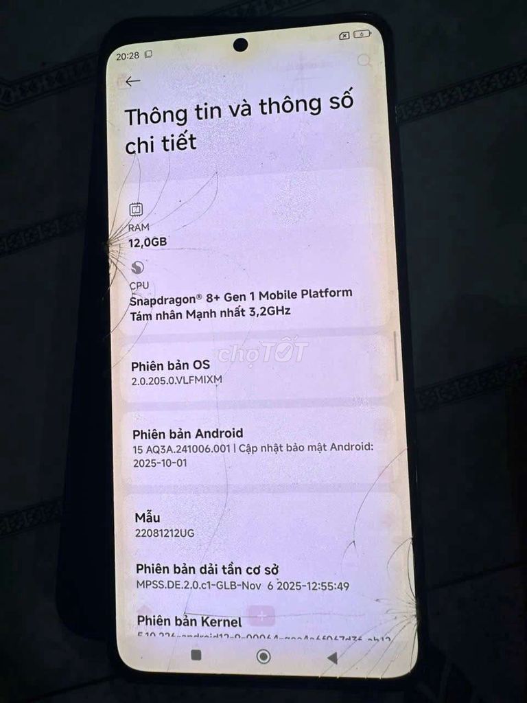 Xiaomi 12T Pro 256GB. Mua bán Điện thoại tại Huyện Mang Thít Vĩnh Long được đăng bởi Ngọc Liền Phạm hình 1