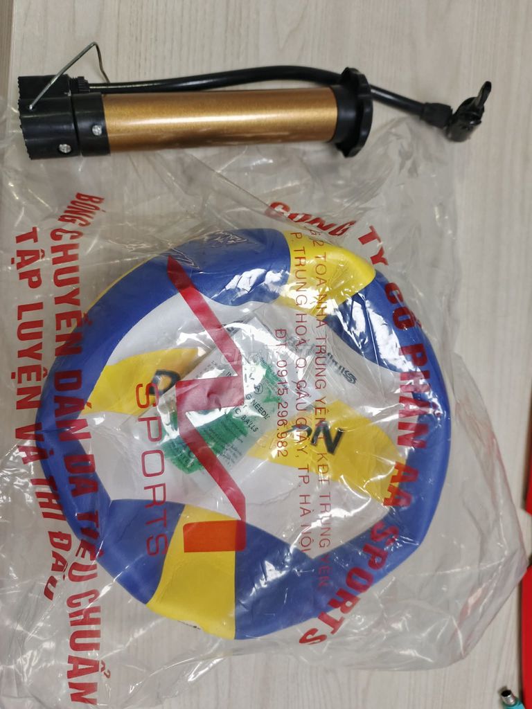 Bóng chuyền AA Sport DG200 Plus Xanh, vàng, trắng