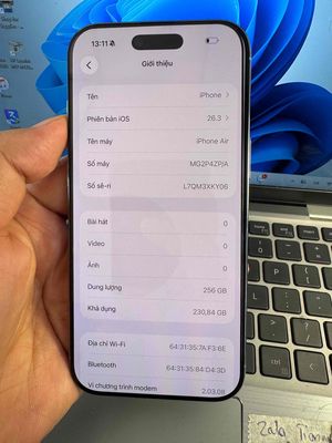 Apple iPhone Air 256GB Xanh 99%