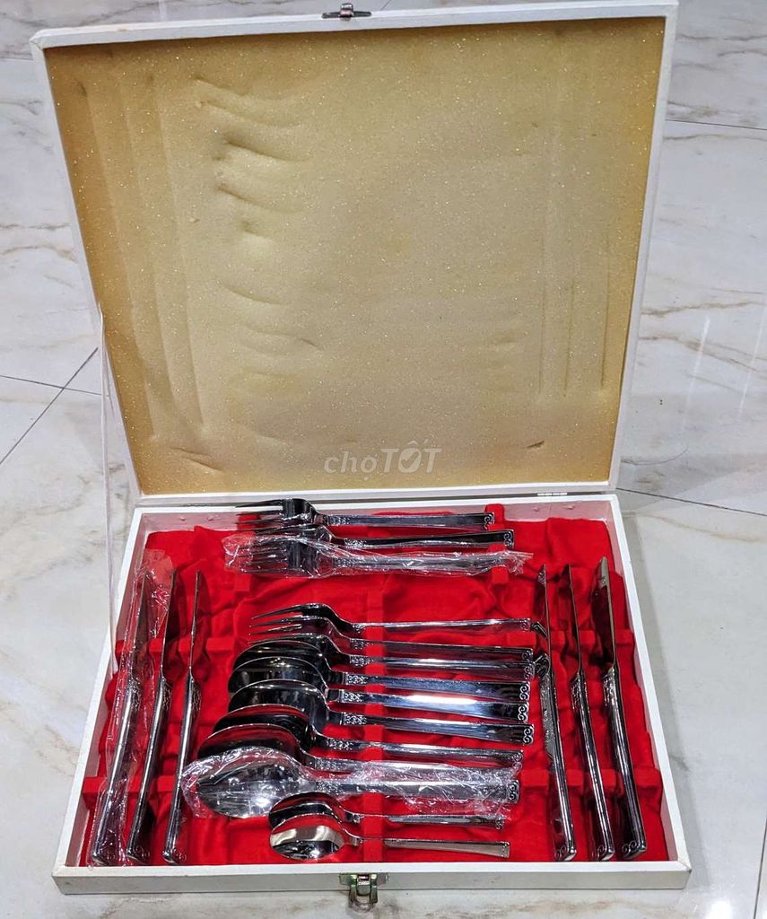 Bộ dao muỗng nĩa nội địa Japan xưa inox 18-8