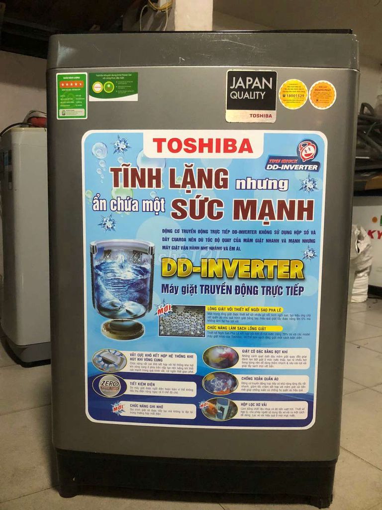 Máy giặt Toshiba 10kg Inverter êm ái tiết kiệm