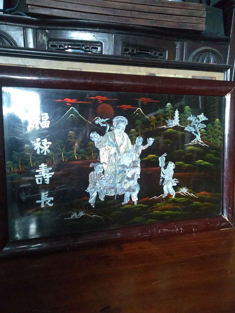 Tranh sơn mài khảm Phúc Lộc Thọ 60x90cm. Mua bán Đồ sưu tầm, đồ cổ tại Quận Hoàng Mai Hà Nội được đăng bởi Lê Sỹ Anh hình 1