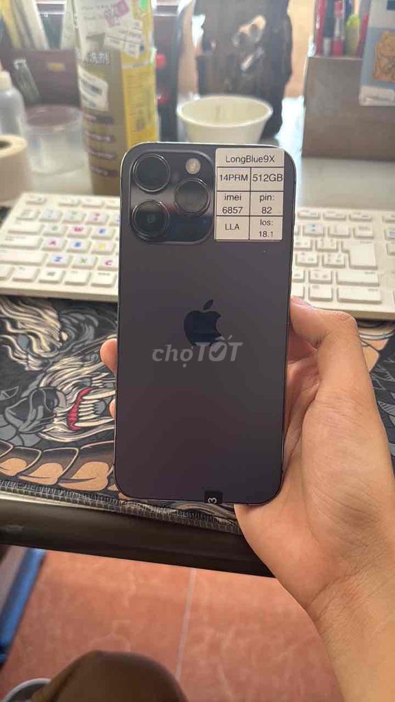 Apple iPhone 14 Pro Max 512GB Tím. Mua bán Điện thoại tại Quận Cầu Giấy Hà Nội được đăng bởi Long blue 9x hình 1