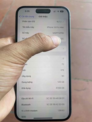 iPhone 14 Pro Max 128GB zin ios16. Mua bán Điện thoại tại Huyện Việt Yên Bắc Giang được đăng bởi Hiếu Pc
