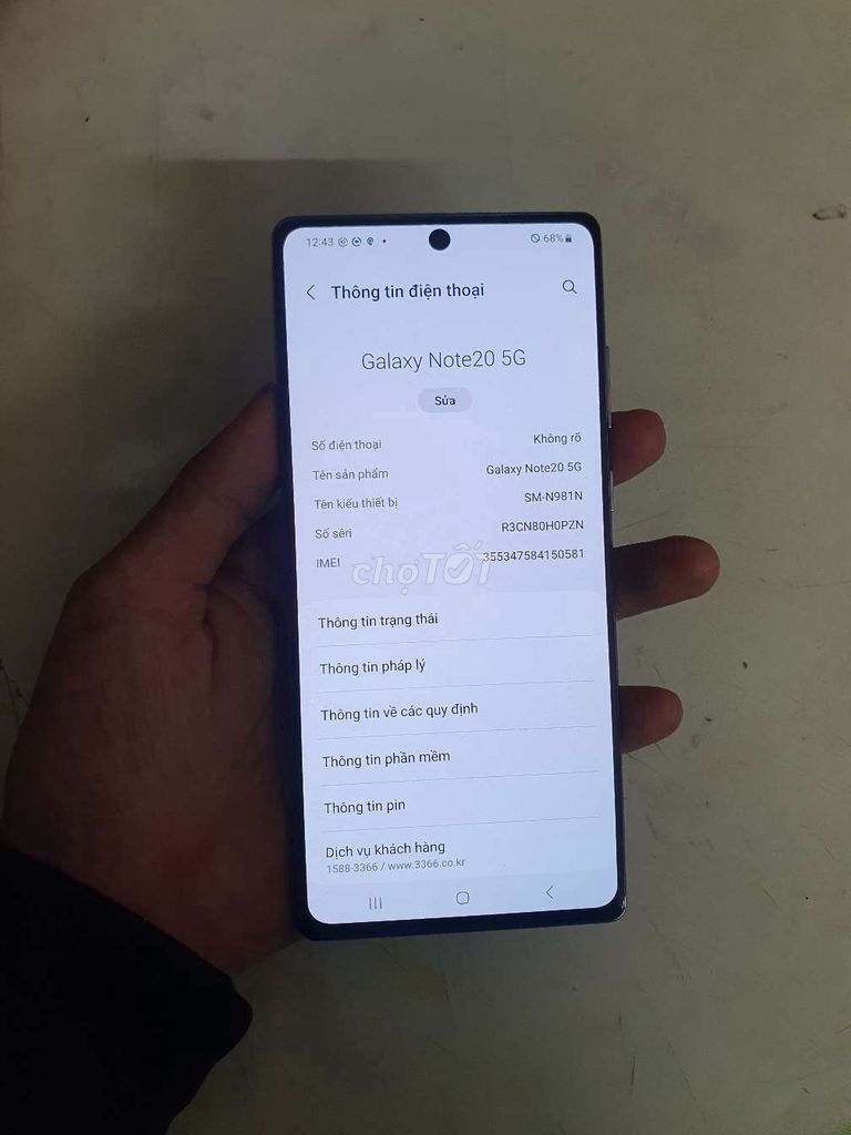 Samsung Galaxy Note20 5G 256GB Đen. Mua bán Điện thoại tại Quận Tân Phú Tp Hồ Chí Minh được đăng bởi dung hình 1