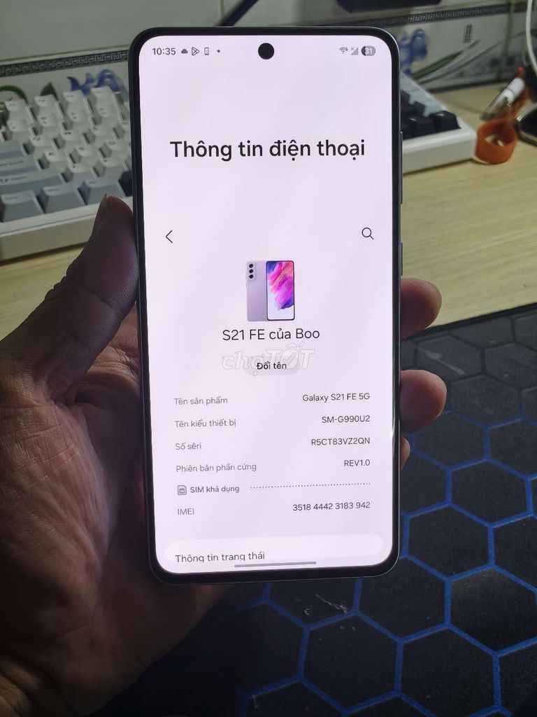 Samsung S21 FE 128GB zin đẹp. Mua bán Điện thoại tại Quận Bình Thạnh Tp Hồ Chí Minh được đăng bởi mr Hải hình 1