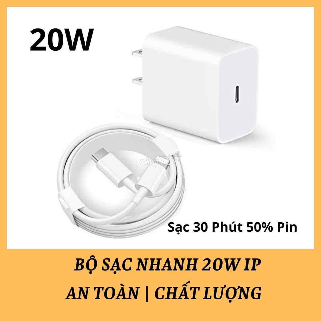 [ 50% PIN CHỈ 30P ]⚡️VỚI BỘ SẠC NHANH IPHONE 20W⚡️