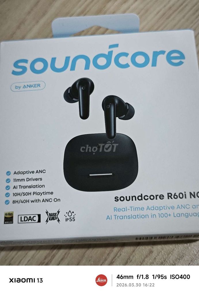 Tai nghe Soundcore R60i NC Đen. Mua bán Tivi, Âm thanh tại Quận Hoàng Mai Hà Nội được đăng bởi Duy hình 1