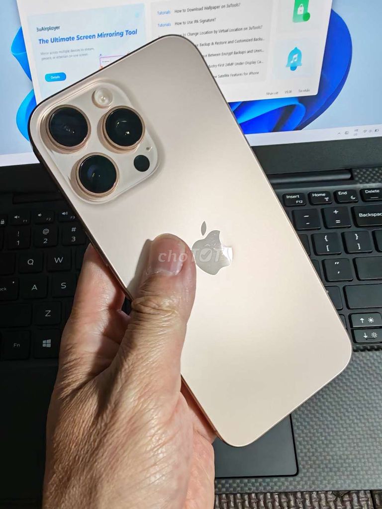 iPhone 16 Pro Max Vàng 99% VN/A bán hay GL. Mua bán Điện thoại tại Thành phố Đà Lạt Lâm Đồng được đăng bởi phong hình 1