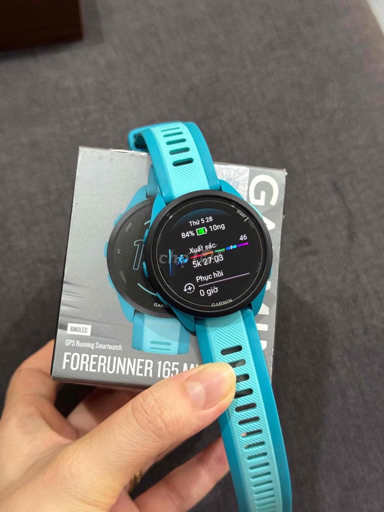 Garmin Forerunner 165 Music Xanh ngọc 43mm. Mua bán Thiết bị đeo thông minh tại Quận 8 Tp Hồ Chí Minh được đăng bởi Quỳnh Như hình 1