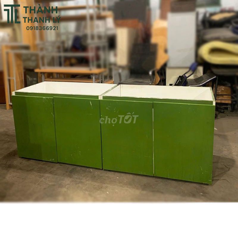 Tủ Bếp Dưới Gỗ Công Nghiệp Xanh Lá 2m Đẹp 90%. Mua bán Tủ, kệ gia đình tại Quận 11 Tp Hồ Chí Minh được đăng bởi Thành Thanh Lý  hình 1