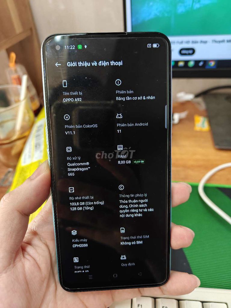 Oppo A92 8GB/128GB Xanh pin 5000 loa kép. Mua bán Điện thoại tại Quận Thanh Xuân Hà Nội được đăng bởi cửa hàng điện thoại giá rẻ hình 1