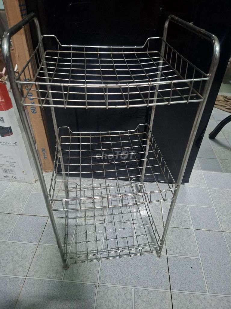 Kệ Kim loại Bạc 2 tầng Đơn giản. Mua bán Tủ, kệ gia đình tại Quận 12 Tp Hồ Chí Minh được đăng bởi Huyen Ngoc hình 1