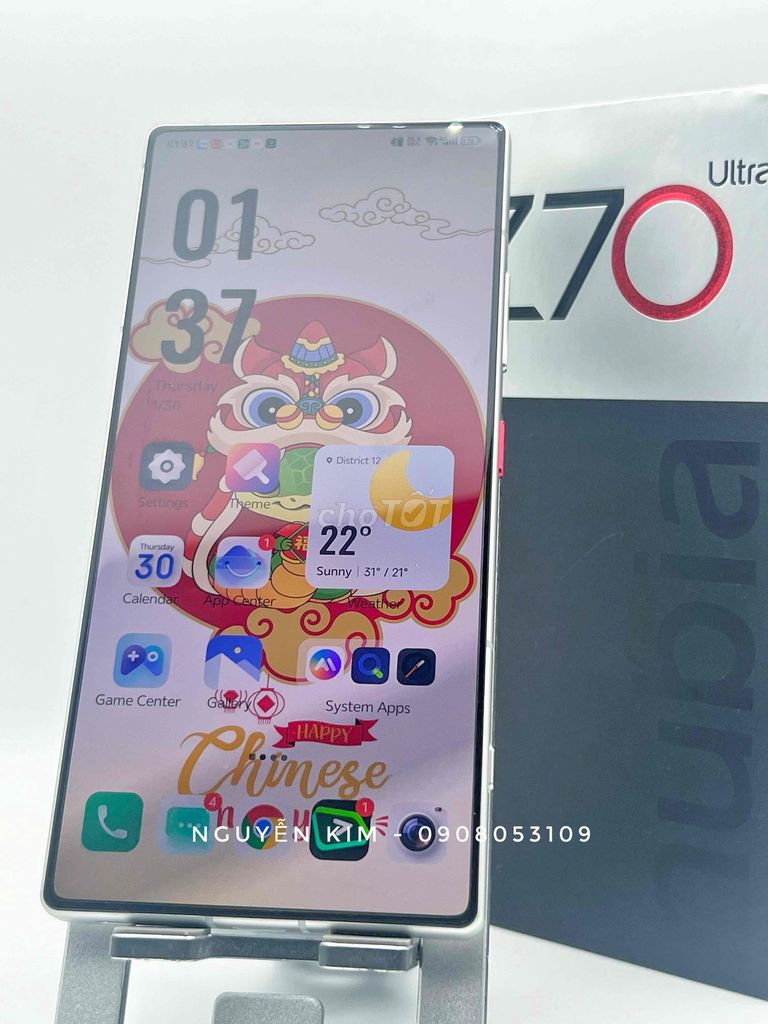 Nubia Z70 Ultra 12/256G màu vàng kèn fullbox