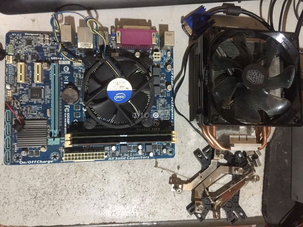 tản cooler master T400, vga gtx 260, main giga h61