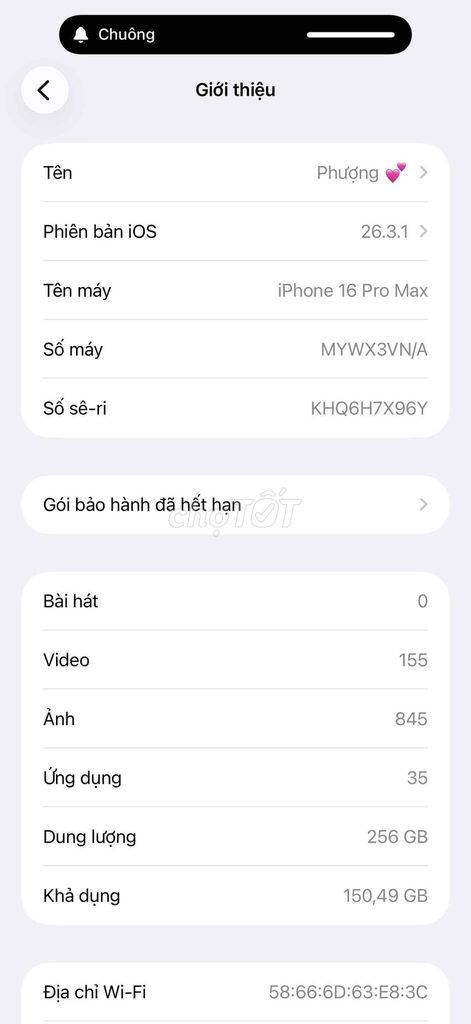 iPhone 16 Pro Max 256GB. Mua bán Điện thoại tại Quận Bắc Từ Liêm Hà Nội được đăng bởi Đỗ Chính hình 1