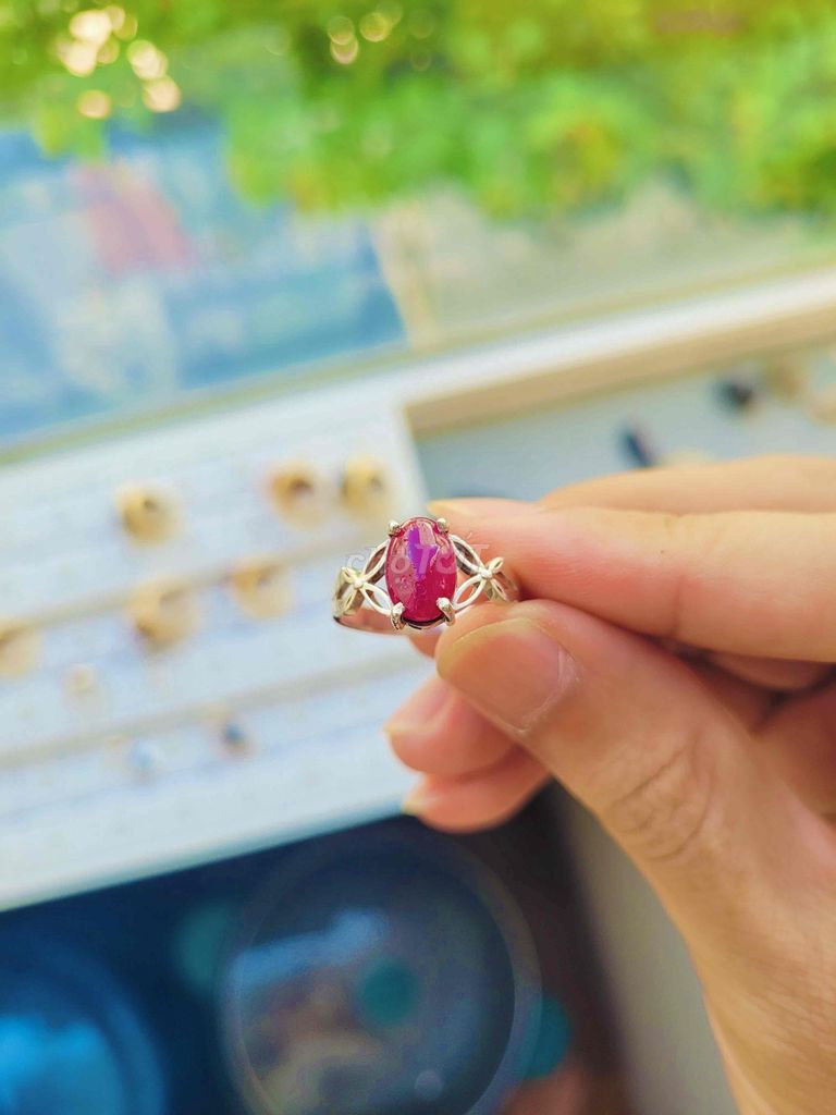 Nhẫn Bạc Ruby Sapphire Tự nhiên. Mua bán Phụ kiện thời trang khác tại Thành phố Nha Trang Khánh Hòa được đăng bởi Rio Natural Gemstone Jewelry hình 1