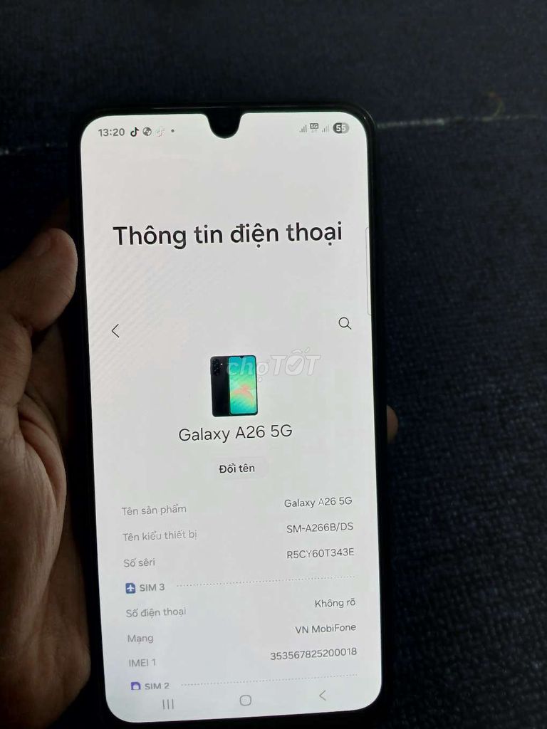 Samsung Galaxy A26 5G Đen Chưa sử dụng. Mua bán Điện thoại tại Quận 10 Tp Hồ Chí Minh được đăng bởi Nguyễn Trịnh Thu Thảo hình 1