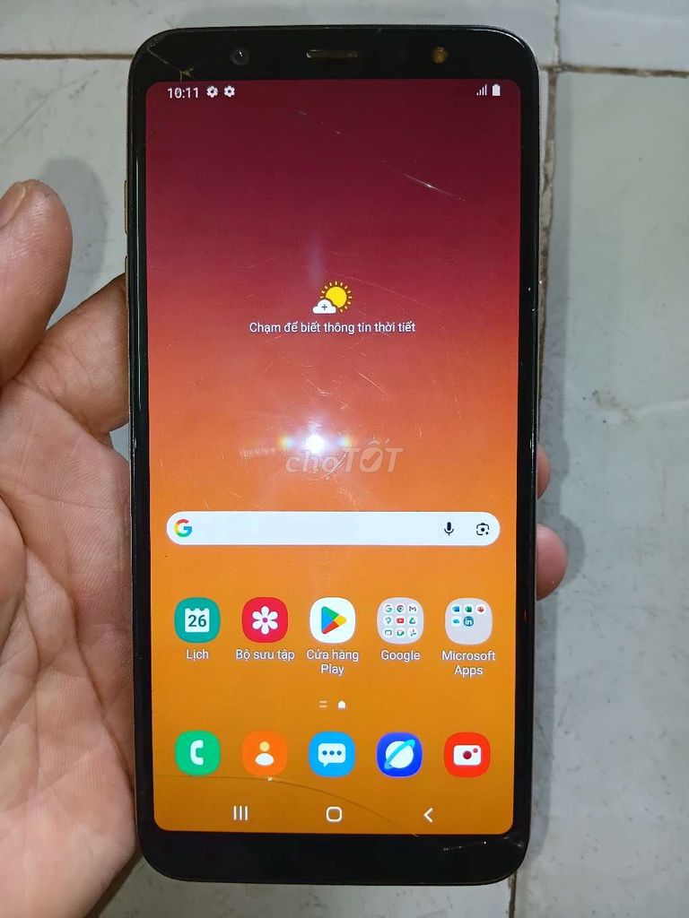 Samsung Galaxy A6 Plus Vàng hồng. Mua bán Điện thoại tại Quận Thanh Khê Đà Nẵng được đăng bởi Quocnghian Tran hình 1