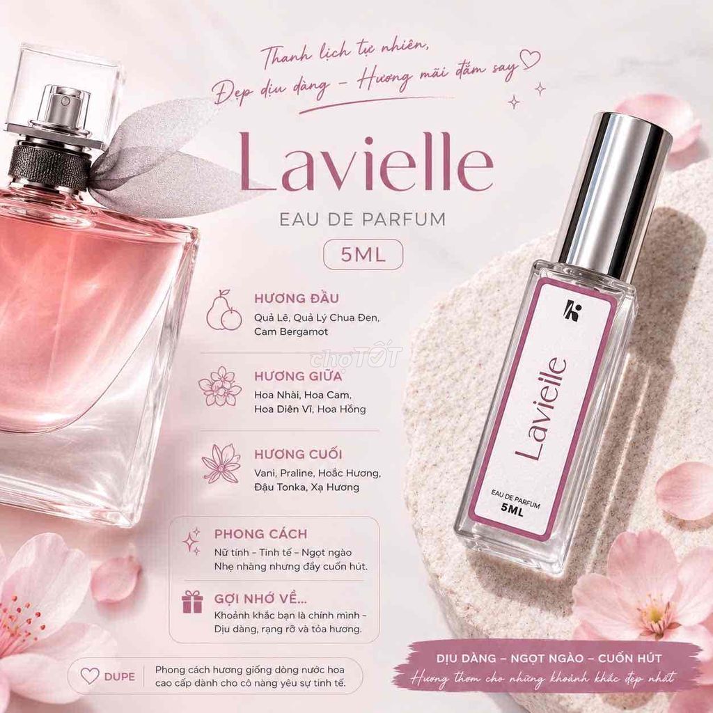 Nước hoa Lavielle Nữ 5ml Ngọt quyến rũ. Mua bán Nước hoa tại Quận 7 Tp Hồ Chí Minh được đăng bởi Nguyễn thúy hình 1