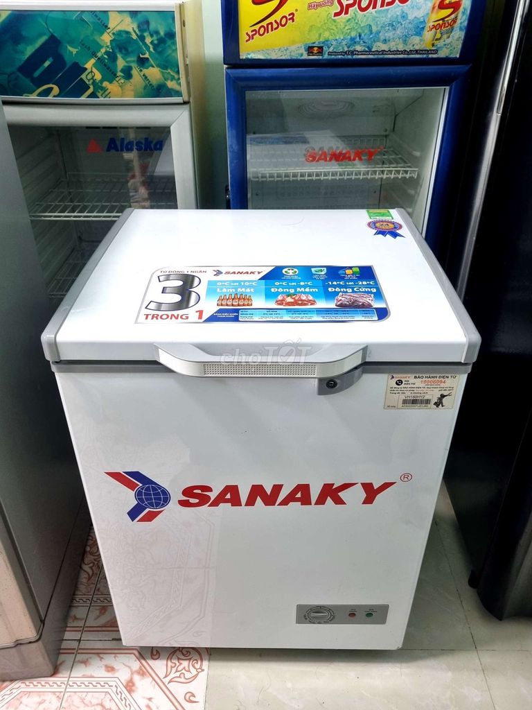 Thanh lý tủ đông Sanaky 100 lít zin nguyên bản