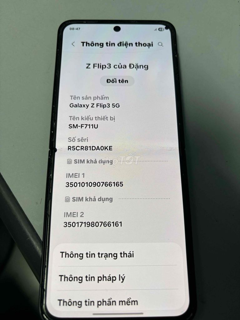 Samsung Z Flip3 5G 128GB Đen 5G. Mua bán Điện thoại tại Quận Thanh Xuân Hà Nội được đăng bởi Linh hình 1