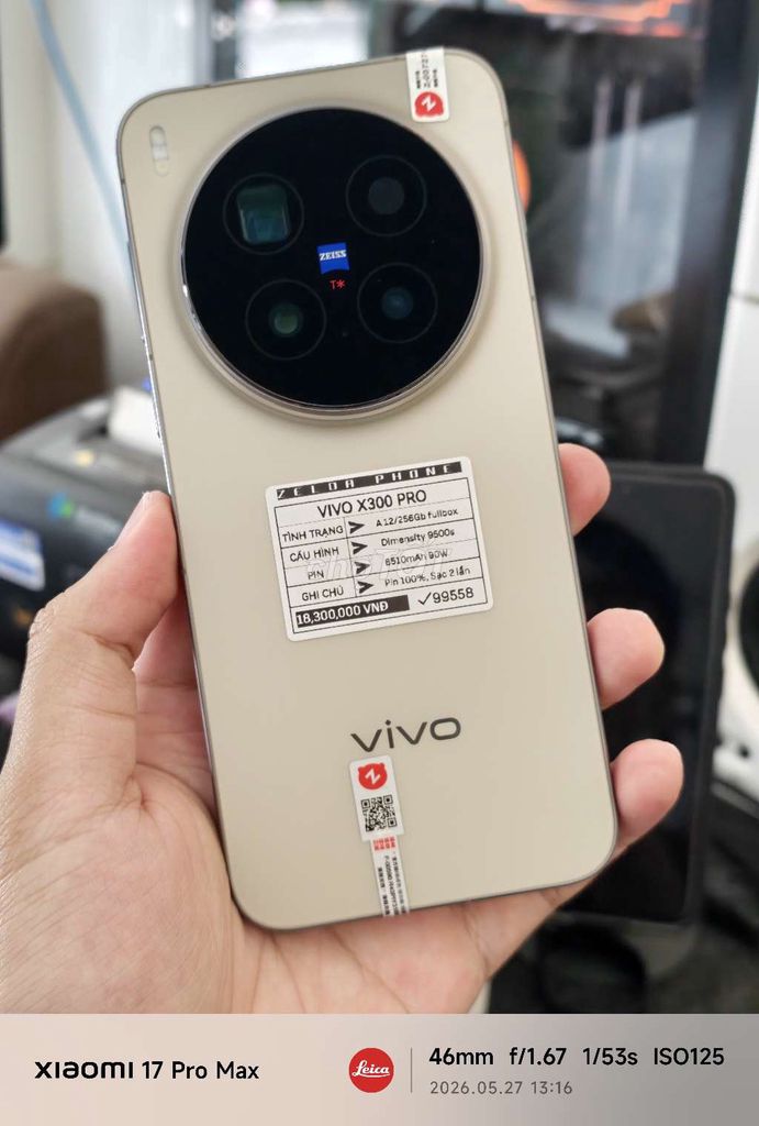 Vivo X300 Pro 256GB Nâu/Đen Fullbox Pin 100. Mua bán Điện thoại tại Quận Ninh Kiều Cần Thơ được đăng bởi Zelda Phone hình 1