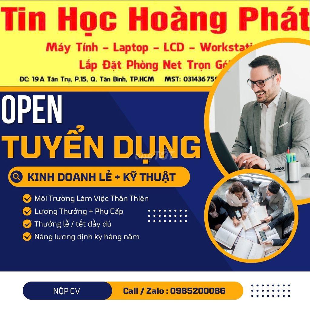 Nhân Viên Kỹ Thuật Máy Tính , Hồ CHí Minh