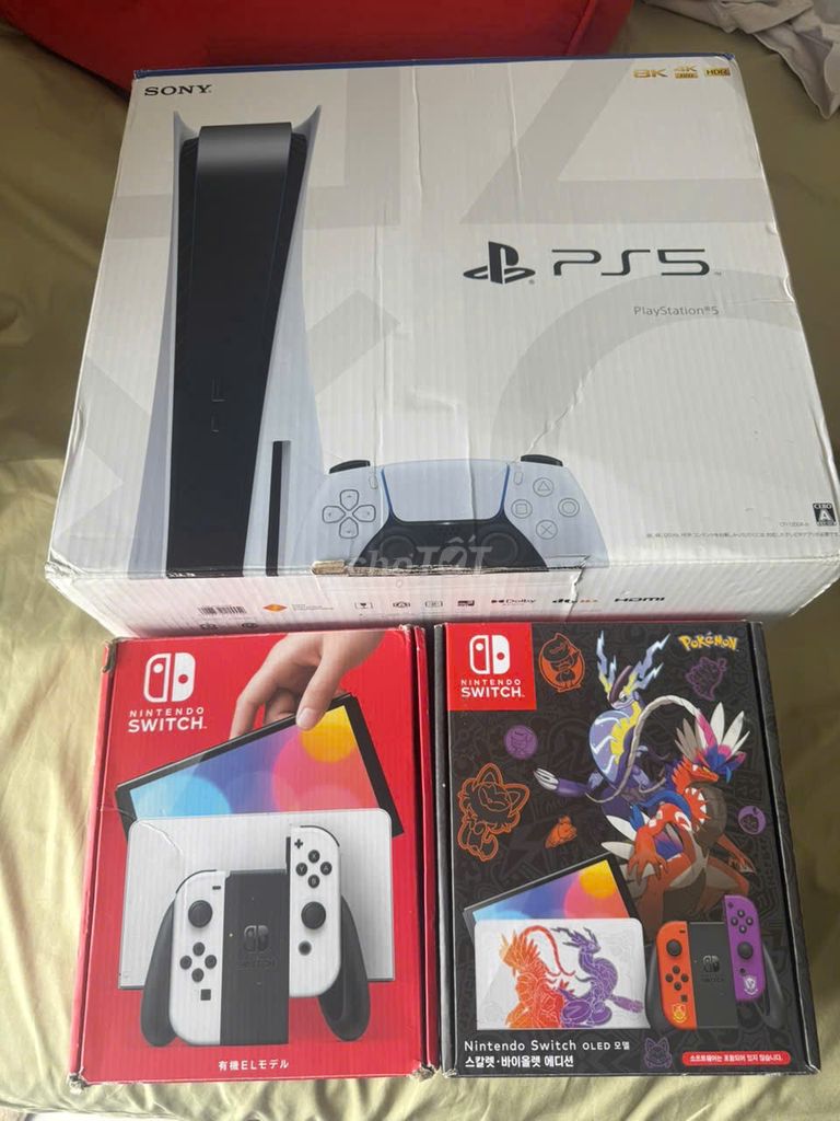 PS5 Standard 1200A + Nintendo Switch Oled Full Box