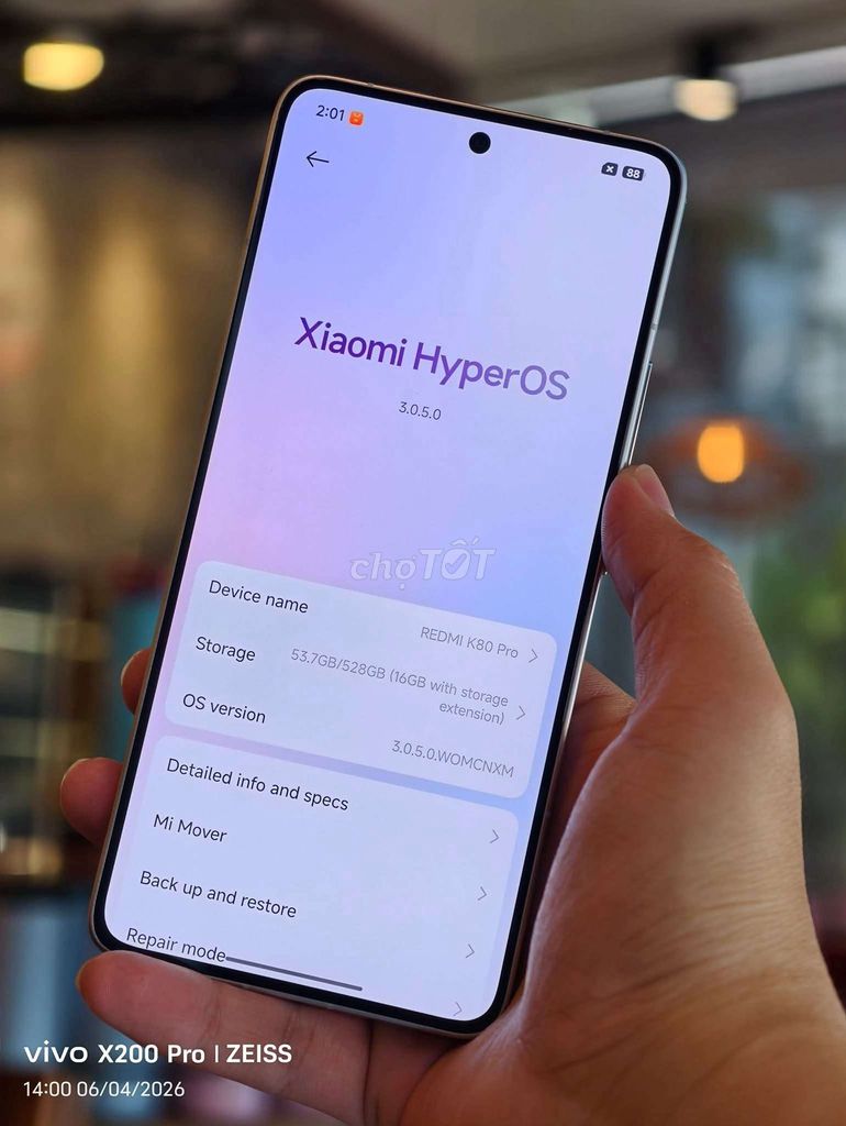 Xiaomi Redmi K80 Pro 512GB Trắng. Mua bán Điện thoại tại Quận Cẩm Lệ Đà Nẵng được đăng bởi Nguyễn Văn Linh hình 1