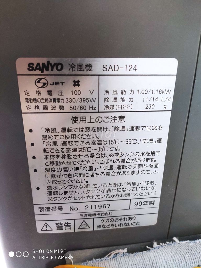 0937270830 - Máy lạnh, điều hoà mini di động hiệu Sanyo