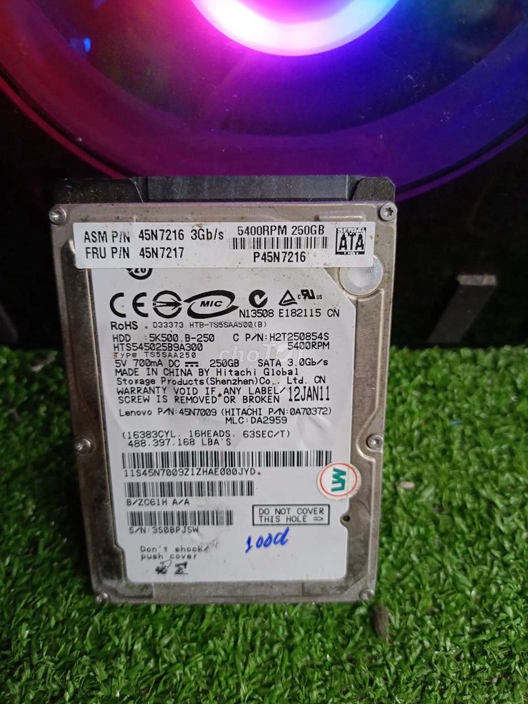 Ổ cứng HDD 250GB 2.5 inch 5400RPM đã qua sử dụng. Mua bán Linh kiện (RAM, Card...) tại Thành phố Thủ Đức Tp Hồ Chí Minh được đăng bởi Cũ Giá Rẻ hình 1