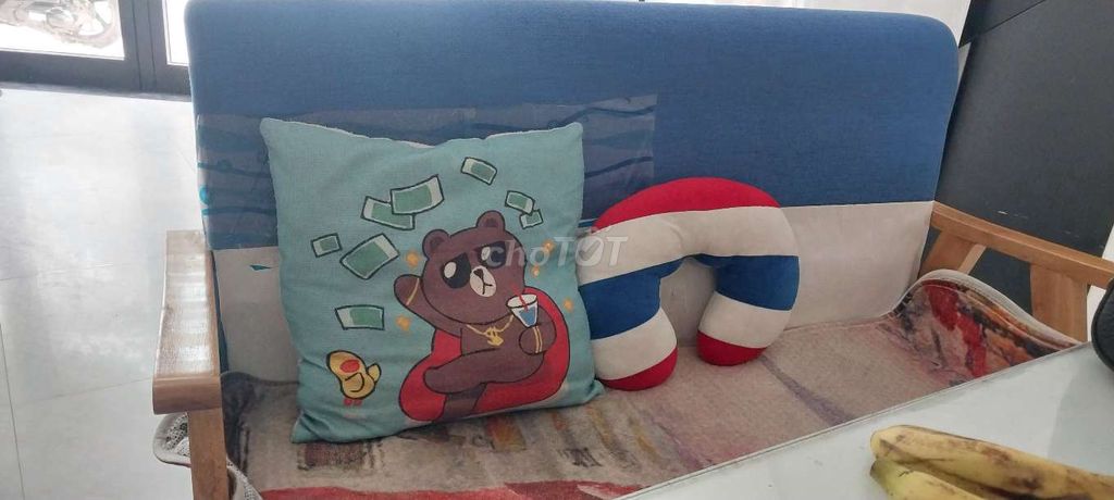 Ghế sofa Gỗ Vải nỉ Xanh dương. Mua bán Bàn ghế tại Quận Thanh Khê Đà Nẵng được đăng bởi Lê Nguyễn Nam Trâm hình 1