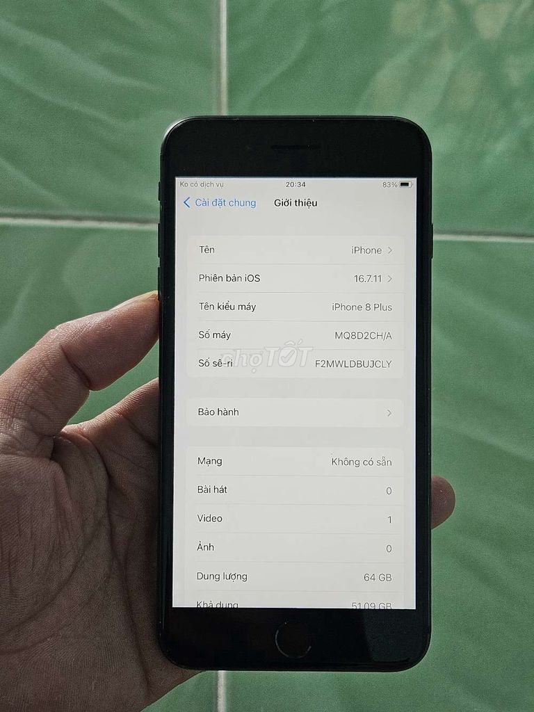 Apple iPhone 8 Plus 64GB Đen. Mua bán Điện thoại tại Thành phố Thủ Dầu Một Bình Dương được đăng bởi Nga tuấn Đt Giá rẻ hình 1