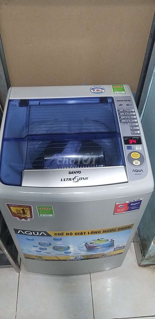 Máy giặt Aqua 7kg cửa trên Mới. Mua bán Máy giặt tại Quận Tân Bình Tp Hồ Chí Minh được đăng bởi Diêu linh hình 1