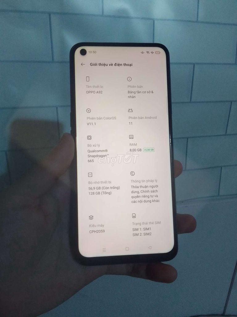 OPPO A92 128GB Xanh tím. Mua bán Điện thoại tại Quận Tây Hồ Hà Nội được đăng bởi Hương Nhi hình 1