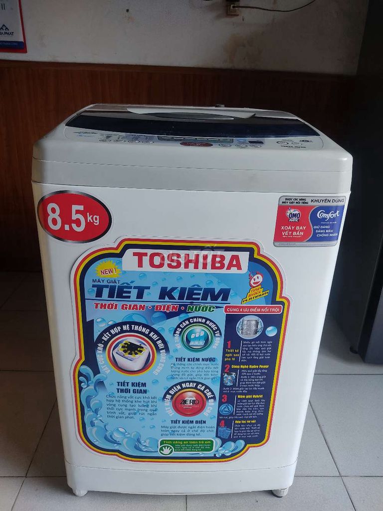 Máy giặt Toshiba 8.5kg cửa trên Trắng. Mua bán Máy giặt tại Quận Liên Chiểu Đà Nẵng được đăng bởi Dong Ke hình 1