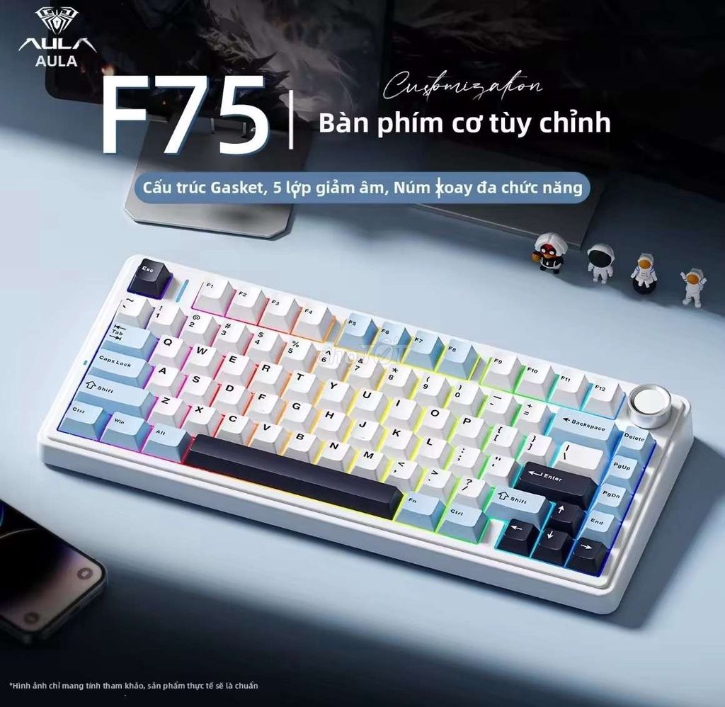AULA F75 Trắng shipcod toàn quốc. Mua bán Phụ kiện (Màn hình, Chuột...) tại Huyện Ea Kar Đắk Lắk được đăng bởi Kiệt Nguyễn hình 1