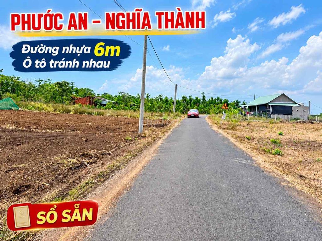 460TR – ĐẤT 195M², 80M² THỔ CƯ – ĐƯỜNG NHỰA 6M
