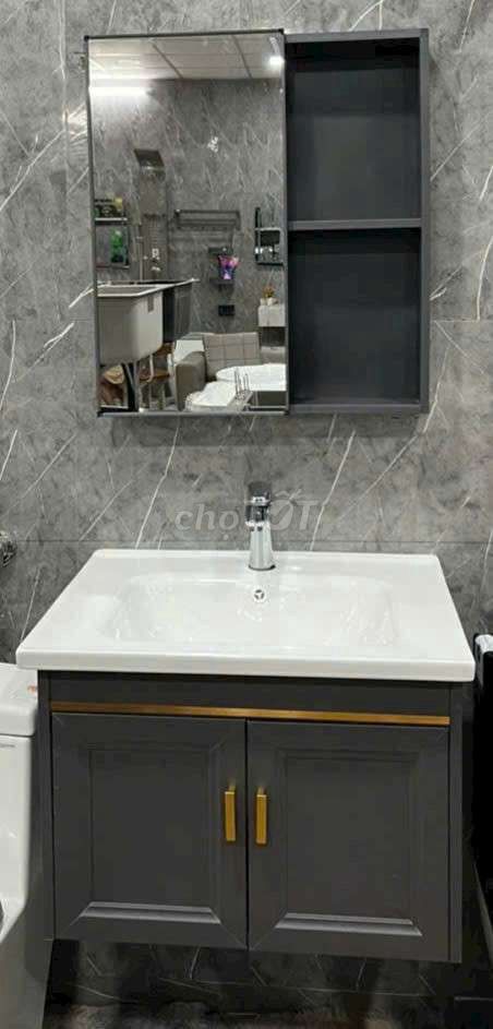 Tủ Lavabo Nhà Tắm Nhôm Tổ Ong Màu Xám Ghi