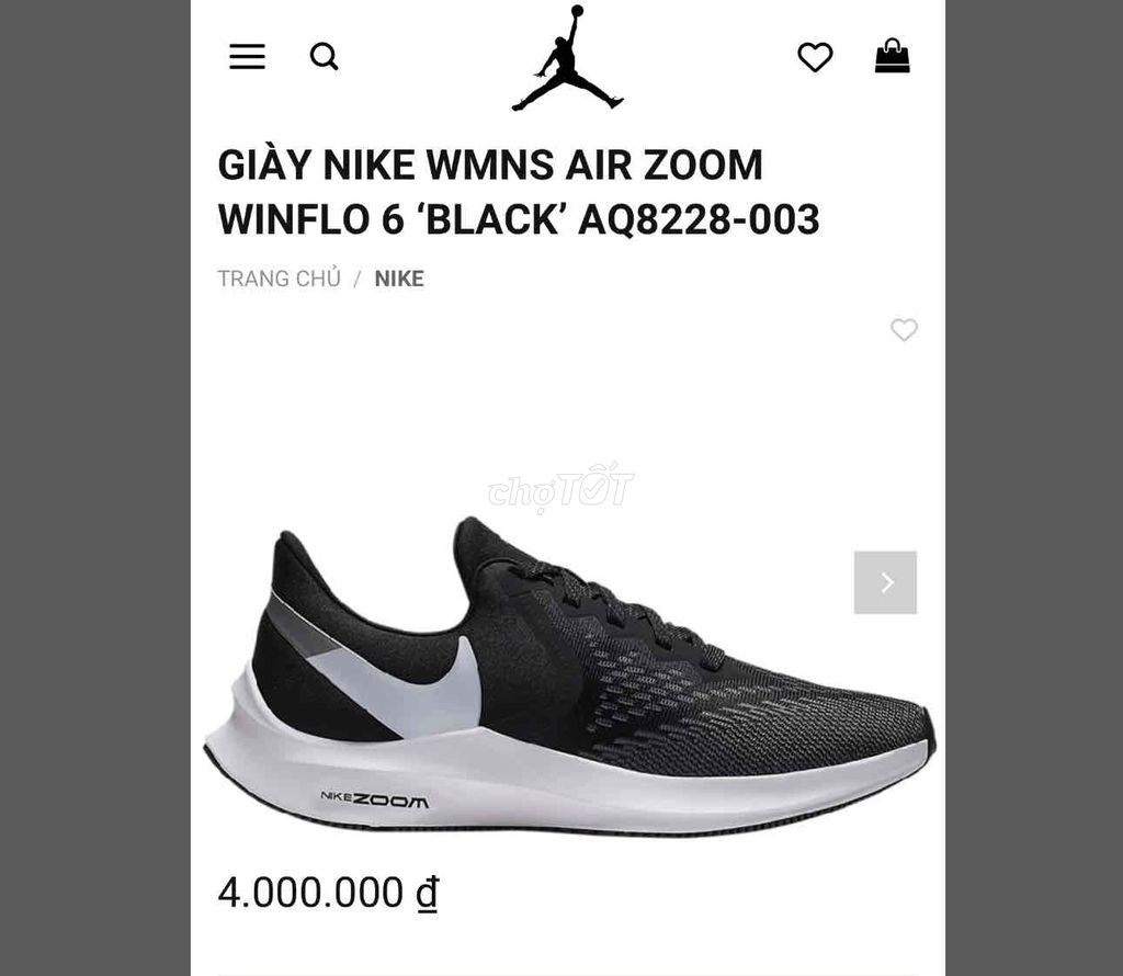 [CHÍNH HÃNG][Mới 95%] Nike Zoom Winflo, new 4tr