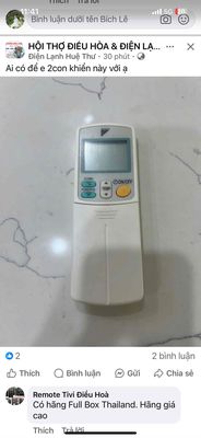 điều khiển điều hoà daikin invecter chính hãng. Mua bán Máy lạnh, điều hoà tại Quận Hà Đông Hà Nội được đăng bởi Bích Lê