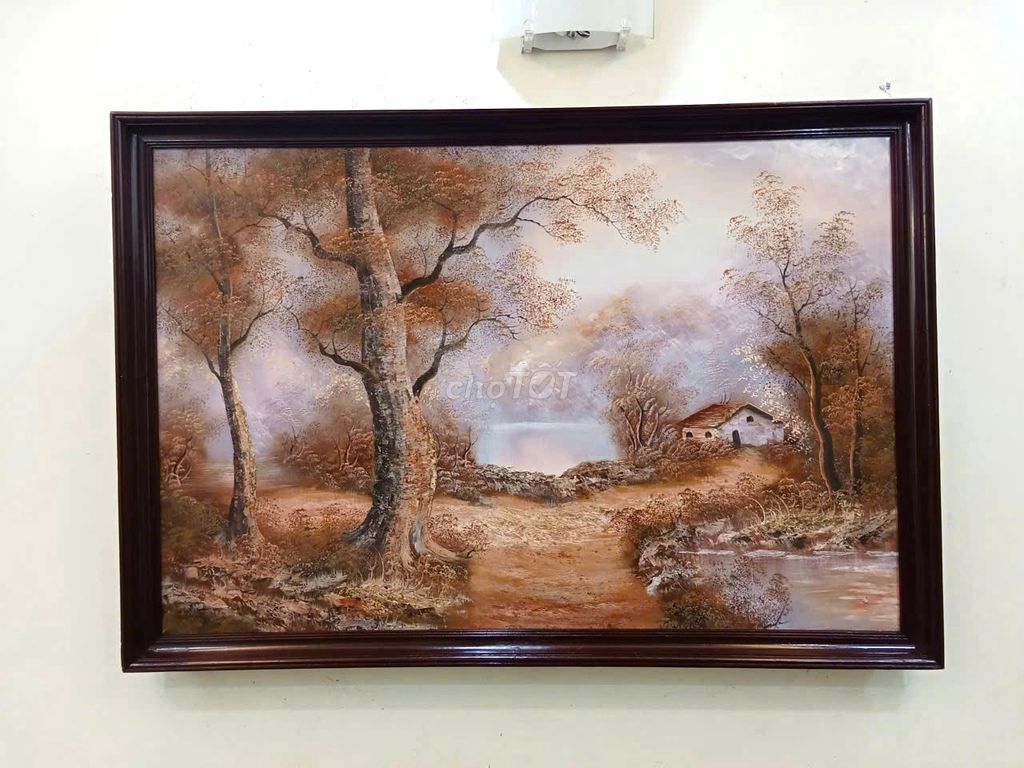 Tranh sơn dầu Phong cảnh Gỗ 96x66cm. Mua bán Đồ sưu tầm, đồ cổ tại Quận Hoàng Mai Hà Nội được đăng bởi Mai Xuân Tình hình 1