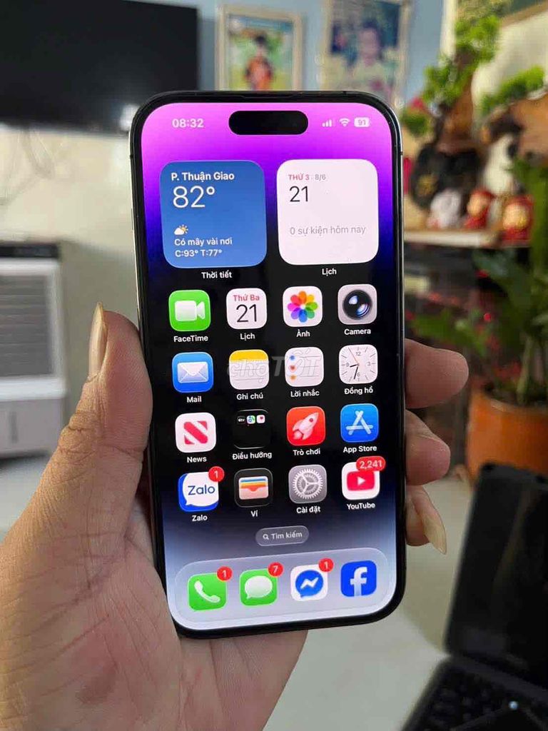 Apple iPhone 14 Pro 128GB Tím Đã qua sử dụng. Mua bán Điện thoại tại Thành phố Thuận An Bình Dương được đăng bởi  Phan Trung hình 1
