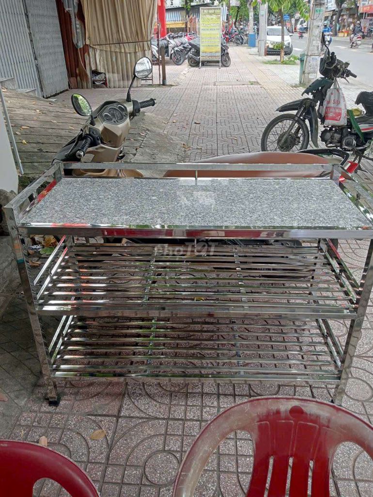 Kệ bếp Inox Đá hoa cương 3 tầng. Mua bán Tủ, kệ gia đình tại Quận Tân Bình Tp Hồ Chí Minh được đăng bởi Bich hình 1